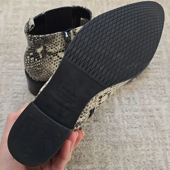 Blondo | Snakeskin Leather Ankle Boots