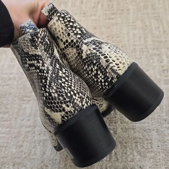 Blondo | Snakeskin Leather Ankle Boots