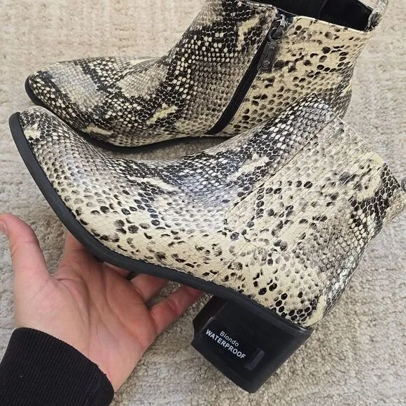 Blondo | Snakeskin Leather Ankle Boots