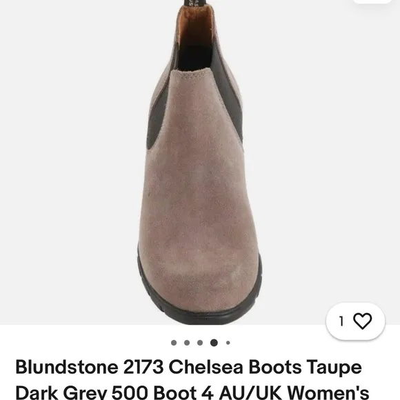 Blundstone Chelsea taupe dark gray boots