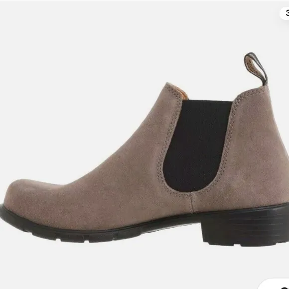 Blundstone Chelsea taupe dark gray boots