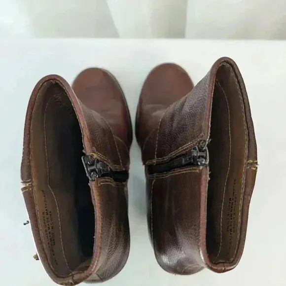 Boc Brown Leather Ankle Boots Size 6.5