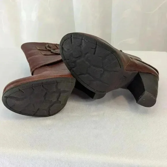 Boc Brown Leather Ankle Boots Size 6.5