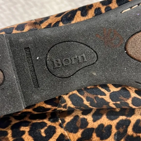 Born Animal Leopard Print Womens Ankle Boots Size 7.5 M NEW