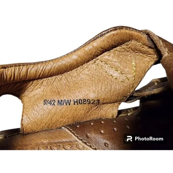 BORN Cabot III Leather Mens Fisherman Sandals Size EU 42 US 9