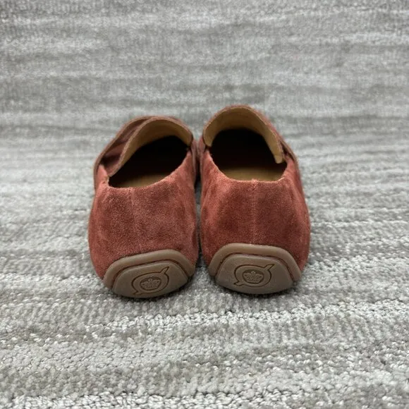 Born Melinda Dark Red Suede Slip-on Moccassin Women's 9.5M