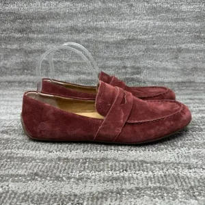 Born Melinda Dark Red Suede Slip-on Moccassin Women's 9.5M