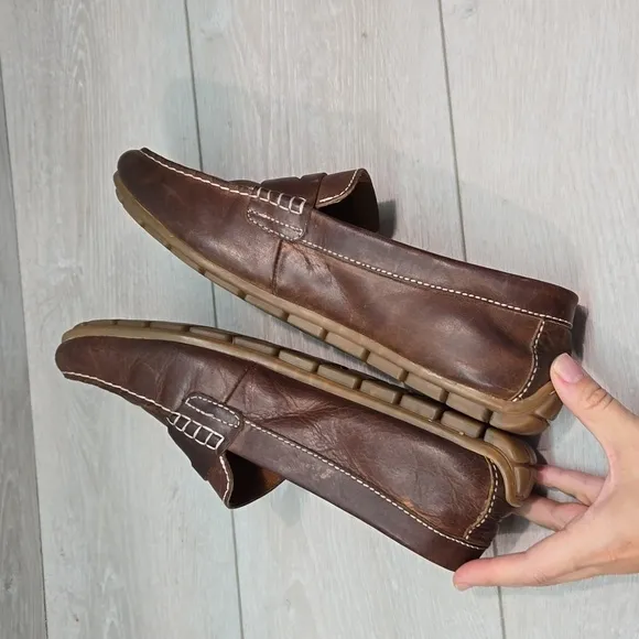 Born Mens Leather Andes Penny Loafer Oxford shoes sz 9.5