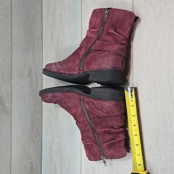 Born Women Ankle Leather Heels Shoes sz 9.5M