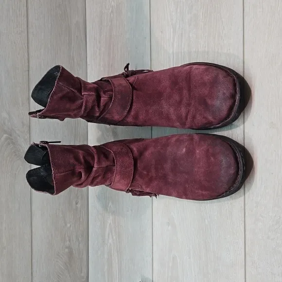 Born Women Ankle Leather Heels Shoes sz 9.5M