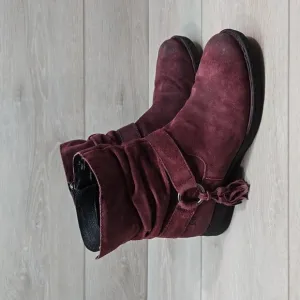 Born Women Ankle Leather Heels Shoes sz 9.5M