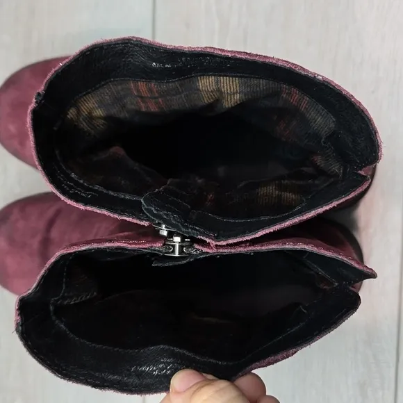 Born Women Ankle Leather Heels Shoes sz 9.5M