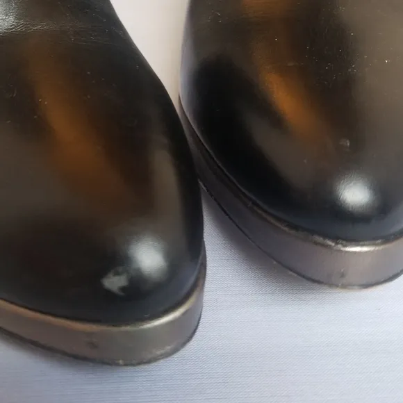 Boss black leather ankle boots