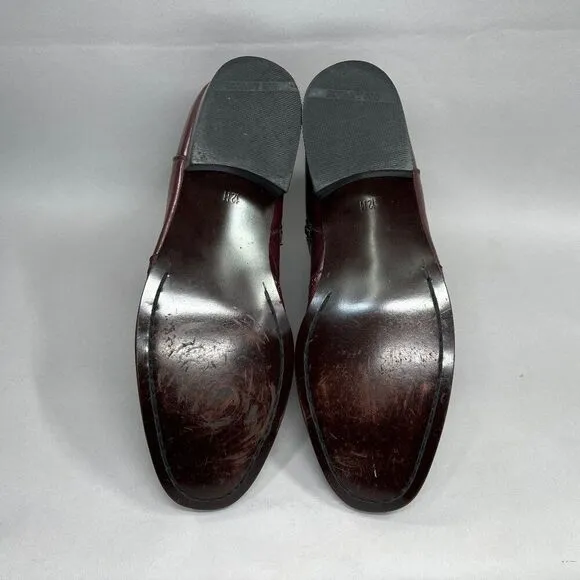 Botany 500 Men's Size 12 Burgundy Leather Ankle Boots
