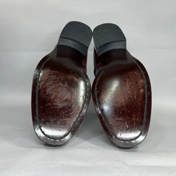 Botany 500 Men's Size 12 Burgundy Leather Ankle Boots