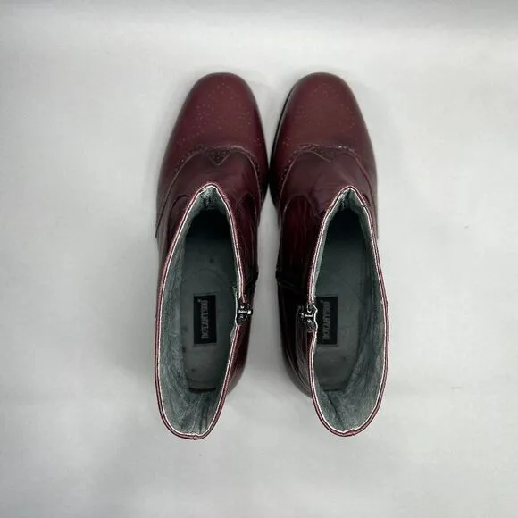 Botany 500 Men's Size 12 Burgundy Leather Ankle Boots