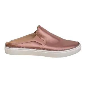 Botkier Womens Hayden Pink Round Toe Comfort Slip On Mule Zip Detail Shoe Sz 8 M
