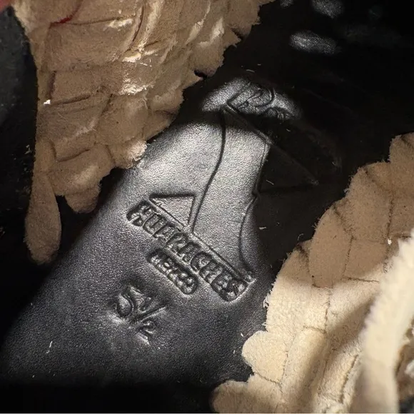 Brand X Huaraches Black White Boot V3 Slip On Leather Shoes, UK 5.5 (US 7.5)