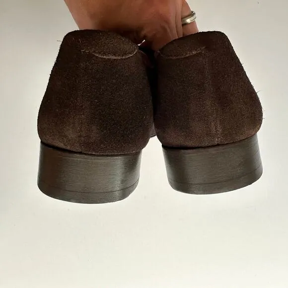 Brett &amp; Sons NWOB Handmade Agustin Derby Chocolate Suede Shoes EU 41 US 8