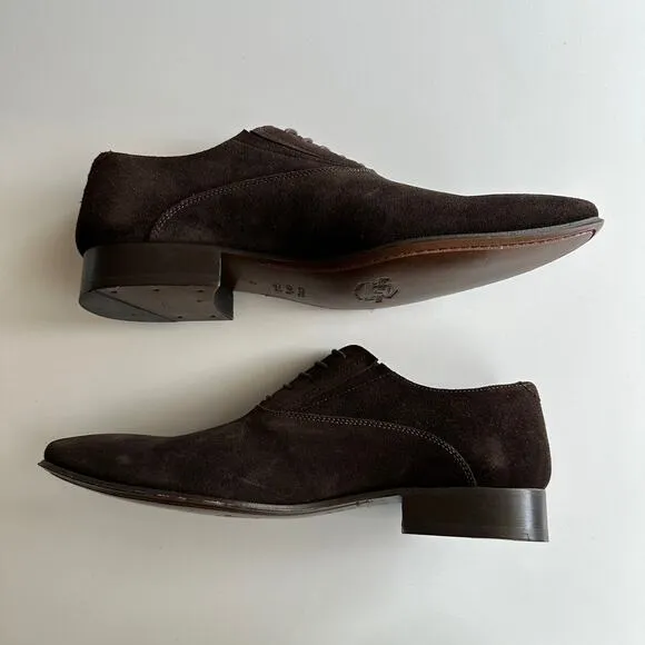 Brett &amp; Sons NWOB Handmade Agustin Derby Chocolate Suede Shoes EU 41 US 8