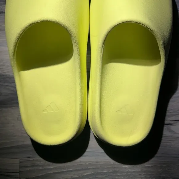 Bright Yellow Yeezy Slide Sandals glow green mens