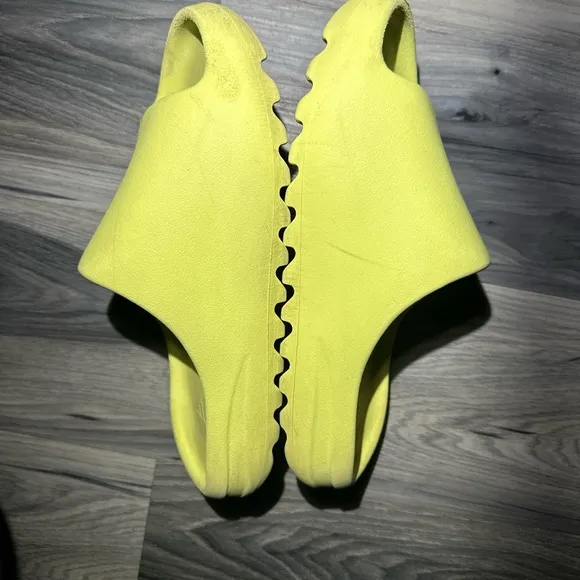 Bright Yellow Yeezy Slide Sandals glow green mens