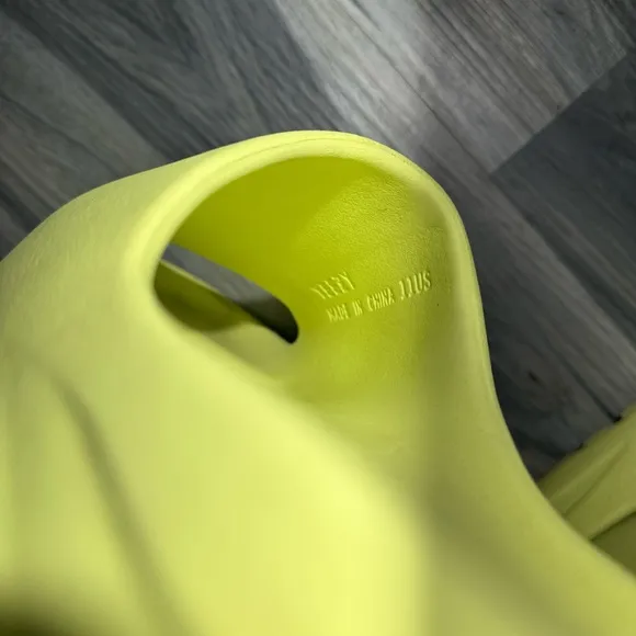 Bright Yellow Yeezy Slide Sandals glow green mens
