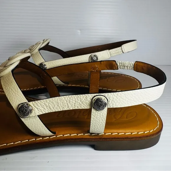 Brighton Aiden Knot Rope Women's White Sandals Size 9