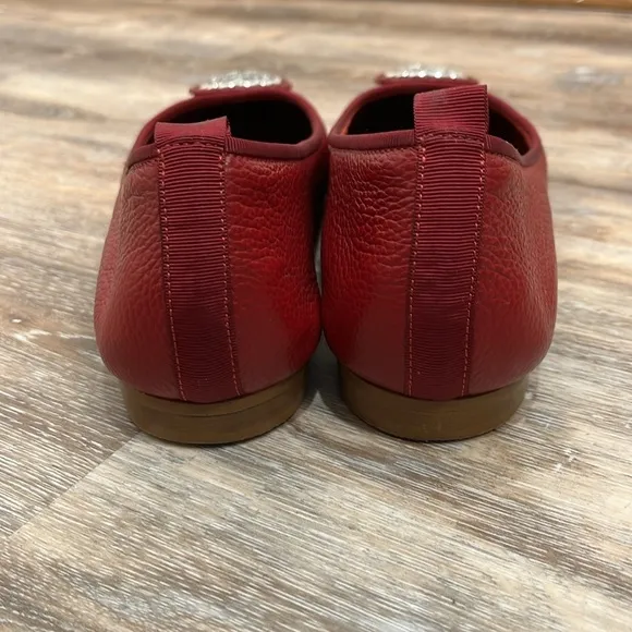 Brighton Aleta Flats in Lipstick Red Womens Size 7 Loafers Ballet Flats Slip On
