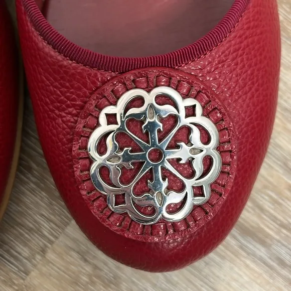 Brighton Aleta Flats in Lipstick Red Womens Size 7 Loafers Ballet Flats Slip On