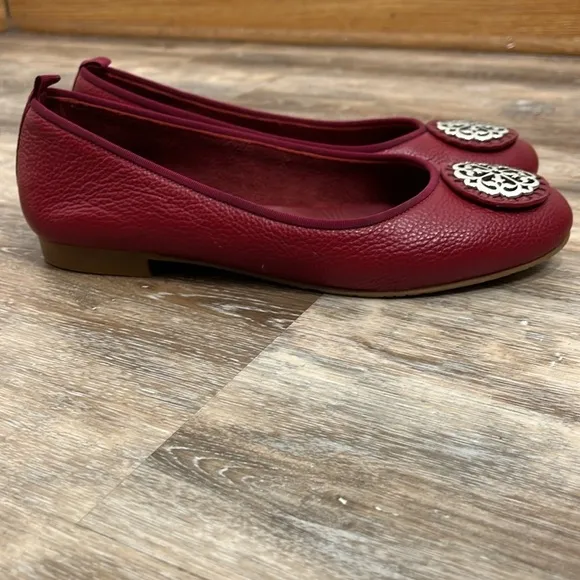 Brighton Aleta Flats in Lipstick Red Womens Size 7 Loafers Ballet Flats Slip On