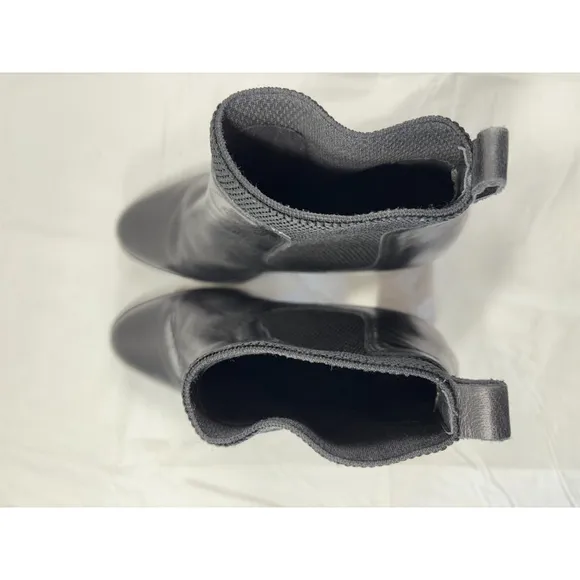 Børn Donella Black Leather Heeled Ankle Boots Women's Size 6M