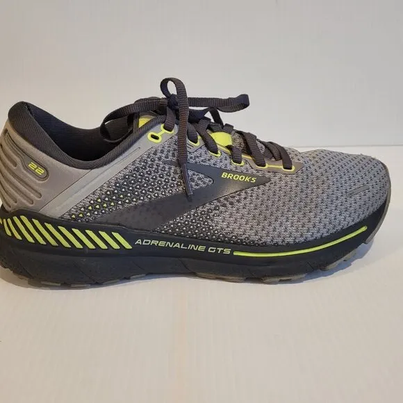 Brooks Adrenaline GTS 22 1103661D068 Gray Nightlife Men's Running Shoes Size 8 D