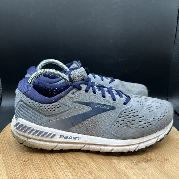 Brooks Beast 20 Men's Size 8.5 Blue Gray Running Shoes Sneakers