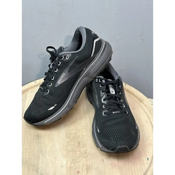 Brooks Ghost 15 GTX Mens Size 9.5D Black Athletic Running Shoes