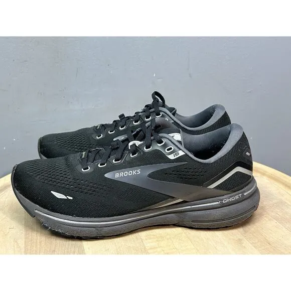 Brooks Ghost 15 GTX Mens Size 9.5D Black Athletic Running Shoes