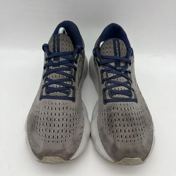 Brooks Glycerin 20 Men's Size 12 Alloy Grey Blue Depths Running Shoes Sneakers