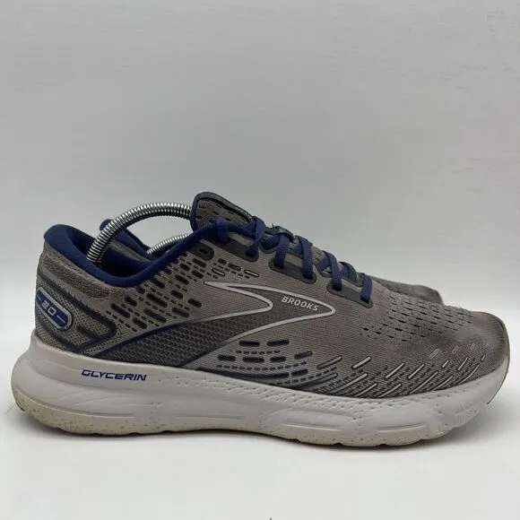 Brooks Glycerin 20 Men's Size 12 Alloy Grey Blue Depths Running Shoes Sneakers