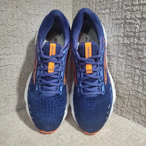 Brooks Glycerin 20 Men's Size 9D Blue Orange Running Sneaker Shoes 1103821D444