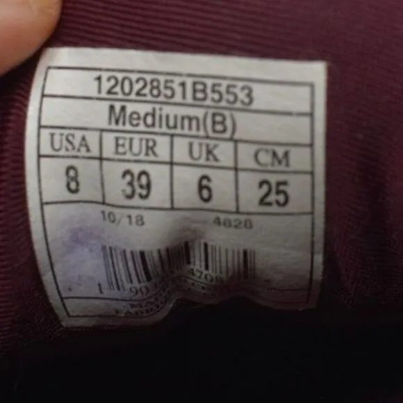 Brooks Launch 6 Running Shoes Burgundy Gold Athletic Shoe Womens Size 8