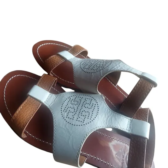 Brown and Blue Sandals