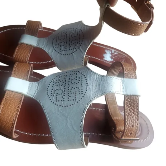 Brown and Blue Sandals
