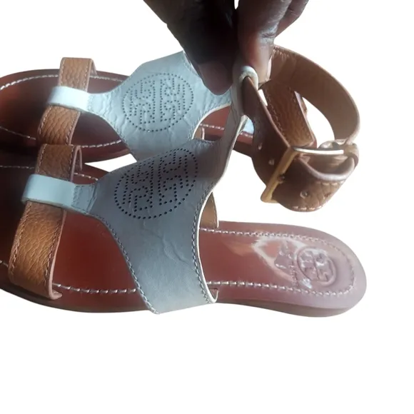 Brown and Blue Sandals