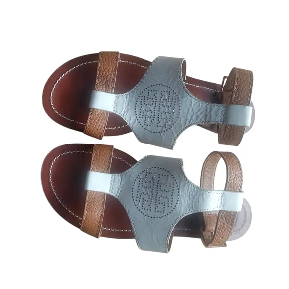 Brown and Blue Sandals