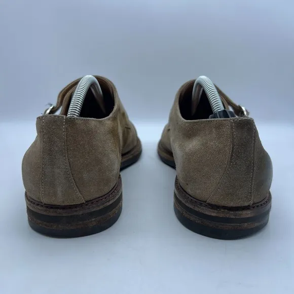 Brunello Cucinelli Made in Italy Mocha Suede Double Monk Shoes 44