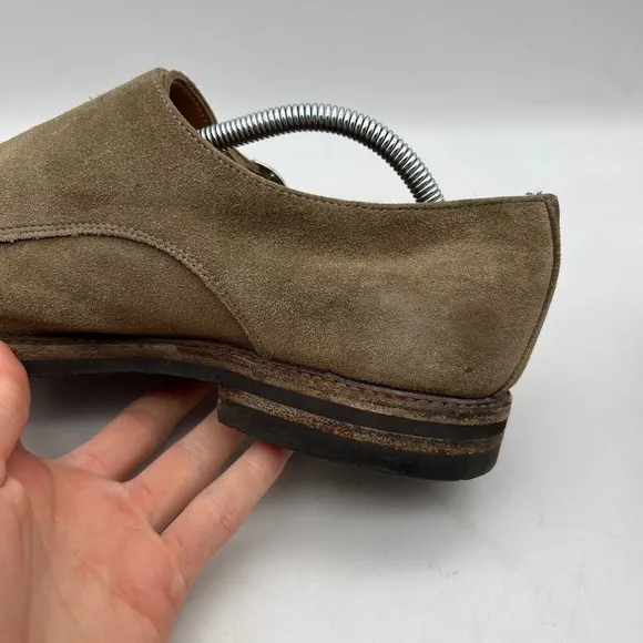 Brunello Cucinelli Made in Italy Mocha Suede Double Monk Shoes 44