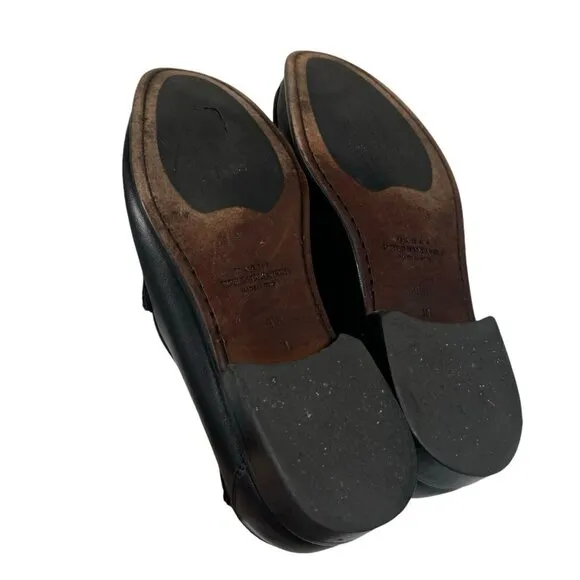 Bruno Magli Bigolo Black Leather Loafer Shoes Men's Size‎ 9.5 Made in Italy