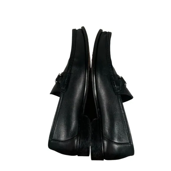 Bruno Magli Bigolo Black Leather Loafer Shoes Men's Size‎ 9.5 Made in Italy