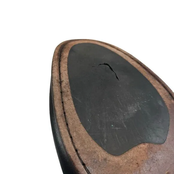Bruno Magli Bigolo Black Leather Loafer Shoes Men's Size‎ 9.5 Made in Italy