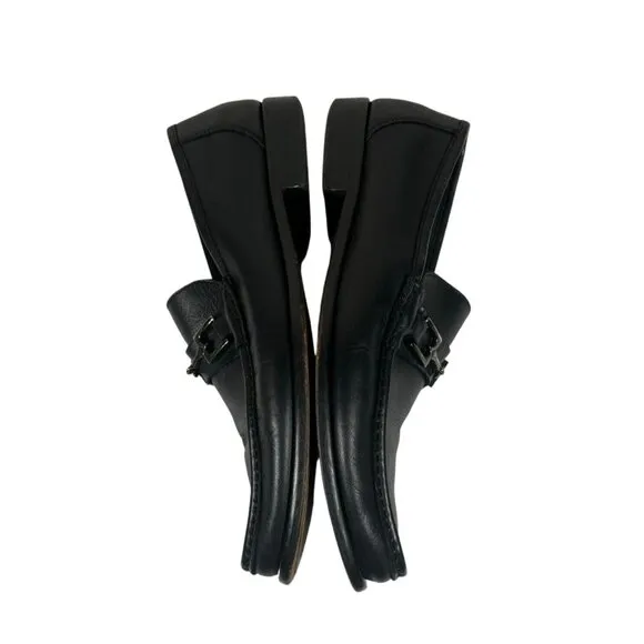 Bruno Magli Bigolo Black Leather Loafer Shoes Men's Size‎ 9.5 Made in Italy